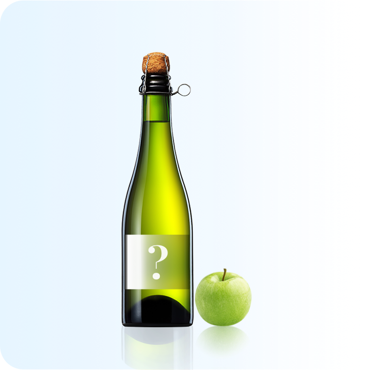 Cider Bottle and Apple